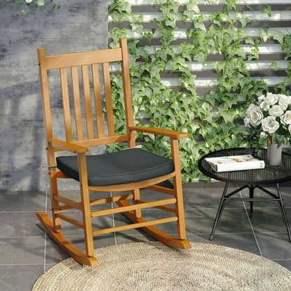 Set of 6 Chair Cushion Seat Pads Dining Chair w/ Straps Outdoor Grey