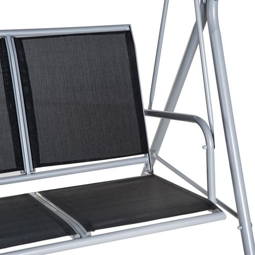 Stylish Outdoor 3-Seater Swing Chair with UV Canopy - Perfect for Relaxation!