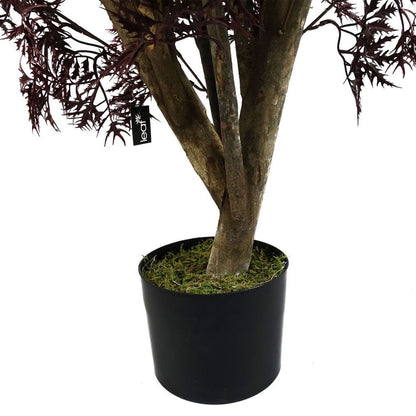 120cm Red Aralia Tree - Artificial and UV Resistant for Outdoor Enjoyment