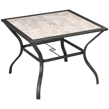 Versatile Garden Dining Table with Umbrella Hole for 4 – Ideal for Outdoor Fun!