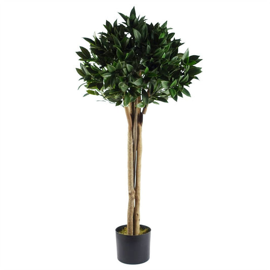 120cm Bay Tree Laurel Topiary - UV Resistant for Outdoor Gardens and Patios