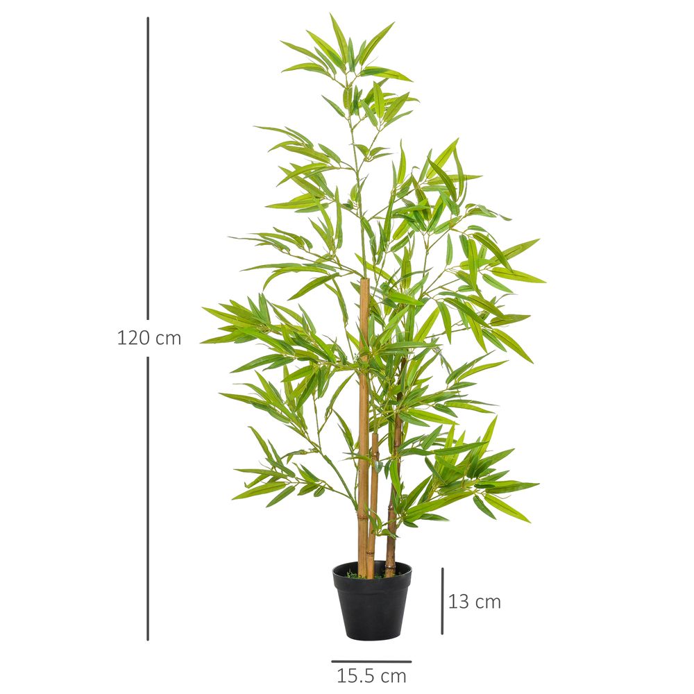 Set of 2 Decorative Artificial Bamboo Trees 120cm - Perfect for Indoor or Outdoor Greenery