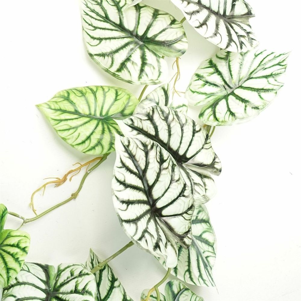 120cm Artificial Alocasia Dragon Scale Plant - Realistic Light Green Trailing Design