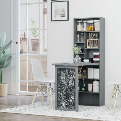 Folding Convertible Desk with Blackboard, Multi-Function Workstation for Versatile Use