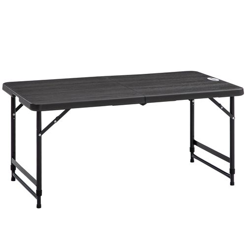 Portable Folding Dining Table for 4 - Adjustable Height & Easy Storage