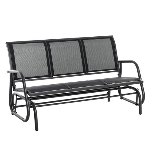 Comfortable 3-Seat Glider Rocking Chair - Perfect for Patio Relaxation