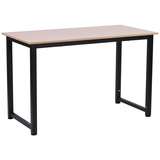 Oak Grain Metal Frame Computer Desk, 120W x 60D x 76Hcm for Stylish Office Use