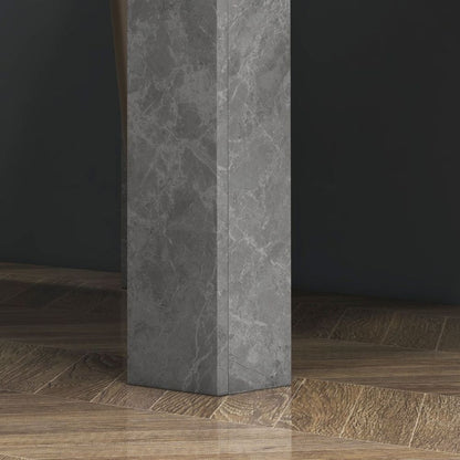 Square Dining Table – Faux Cement Effect for Living Room or Dining Room