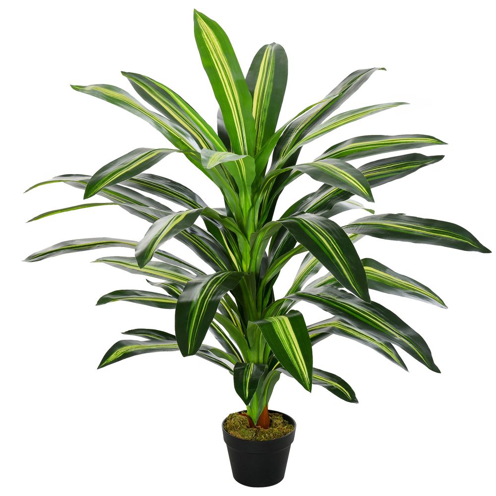 110cm Artificial Dracaena Tree with 40 Leaves - Decorative Plant for Modern Indoor Spaces