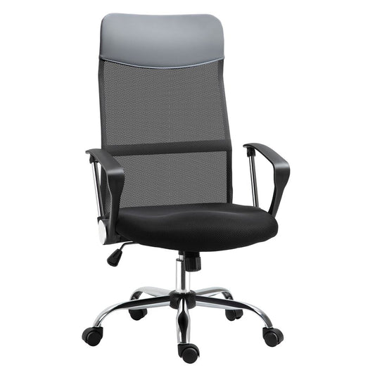 Black Executive Office Chair with High Back Mesh Seat, Ideal for Comfortable Office Use