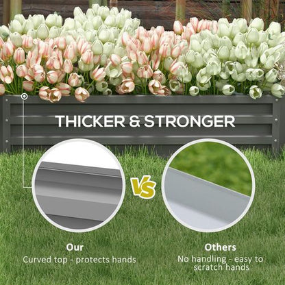 Elevated Garden Bed - Steel Planter Box for Thriving Flowers
