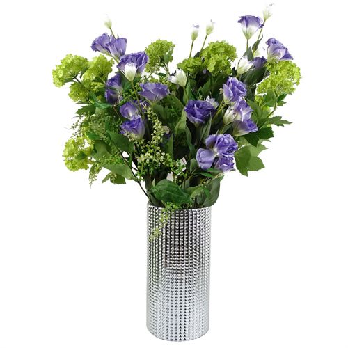 30cm Silver Dot Glass Vase