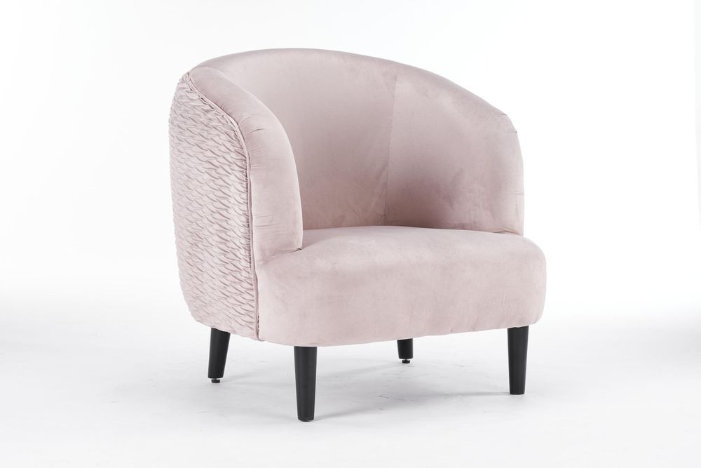 77cm Grey Velvet Armchair, Luxurious and Comfortable