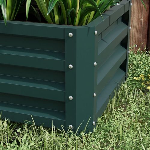Steel Raised Garden Planter Box Set - Durable & Stylish Green Design