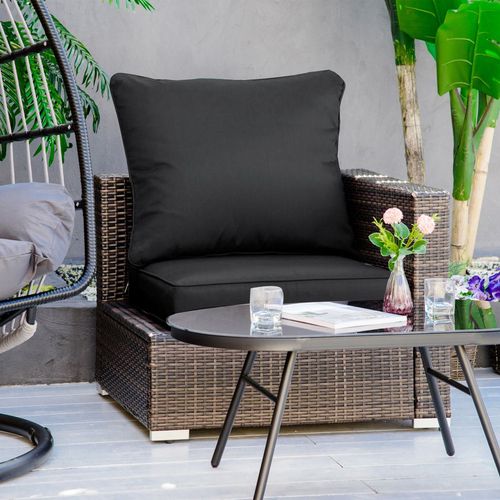 Cosy Deep Seating Cushion Set – Soft, Washable Black Comfort