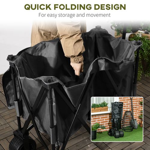 Versatile Folding Garden Trolley: Durable, Collapsible & Multi-Purpose!