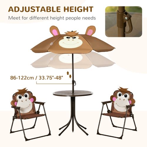 Vibrant Kids Foldable Garden Set: Table, Two Chairs & Fun Umbrella!