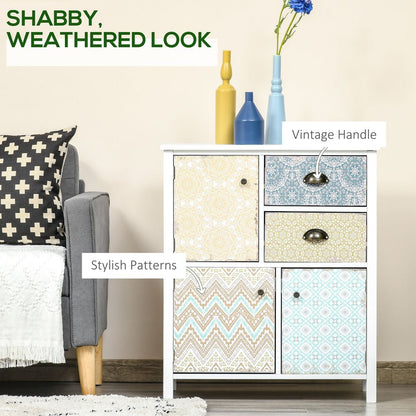 Shabby Chic Drawer Table Sideboard, Multi-Purpose Storage Chest for Stylish Organisation