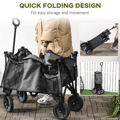 Versatile Folding Garden Trolley - Durable, Collapsible, Perfect for Outdoor Adventures!