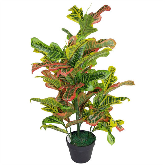 90cm Large Artificial Codiaeum Multicoloured House Plant