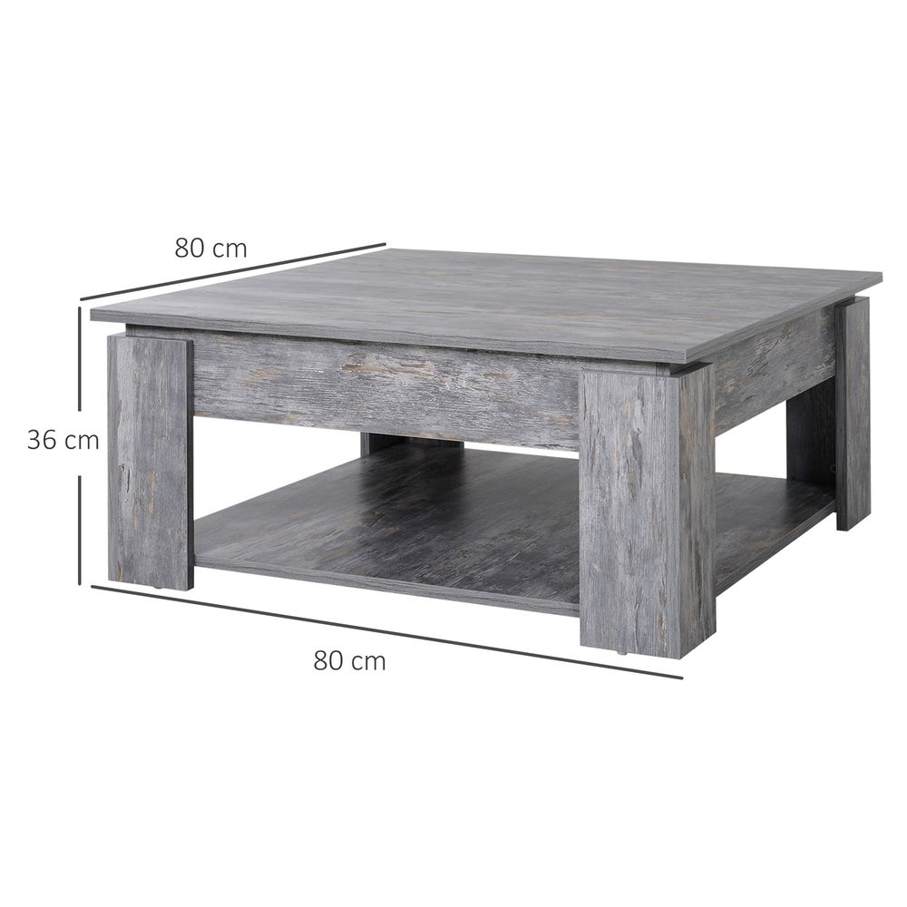 Wood Grain Coffee Table with 36 cm Height, Stylish Addition to Living Room Decor