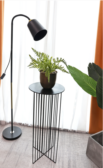 Metal Flower Stand Side Table, Modern and Chic