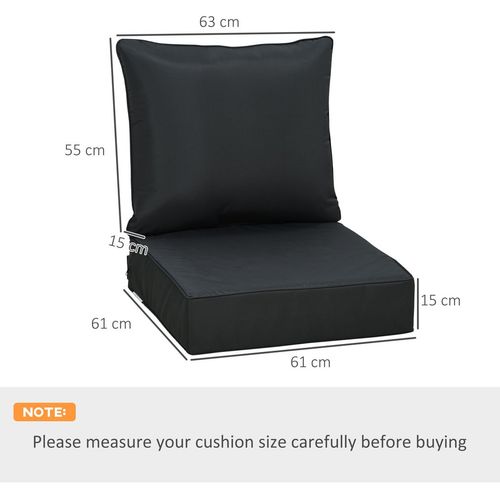 Cosy Deep Seating Cushion Set – Soft, Washable Black Comfort