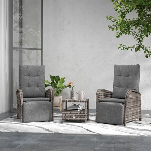 3-Piece Rattan Chaise Lounge Set - Ultimate Patio Comfort!