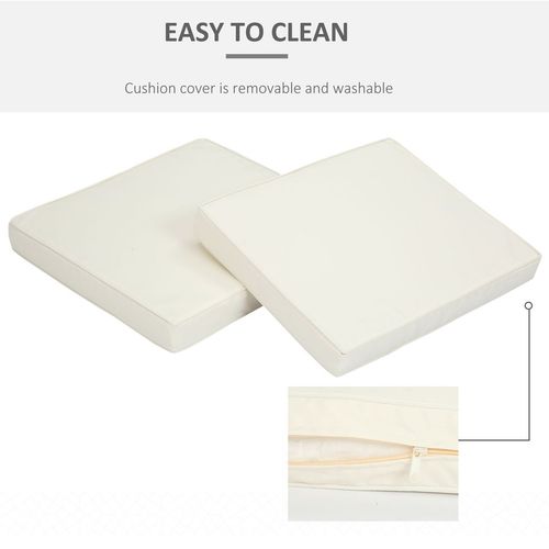 Transform Your Patio: Cream White Outdoor Seat & Back Cushion Set