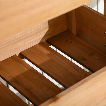 Vertical Wooden Planter: Four-Tiered Raised Garden Bed in Vibrant Orange
