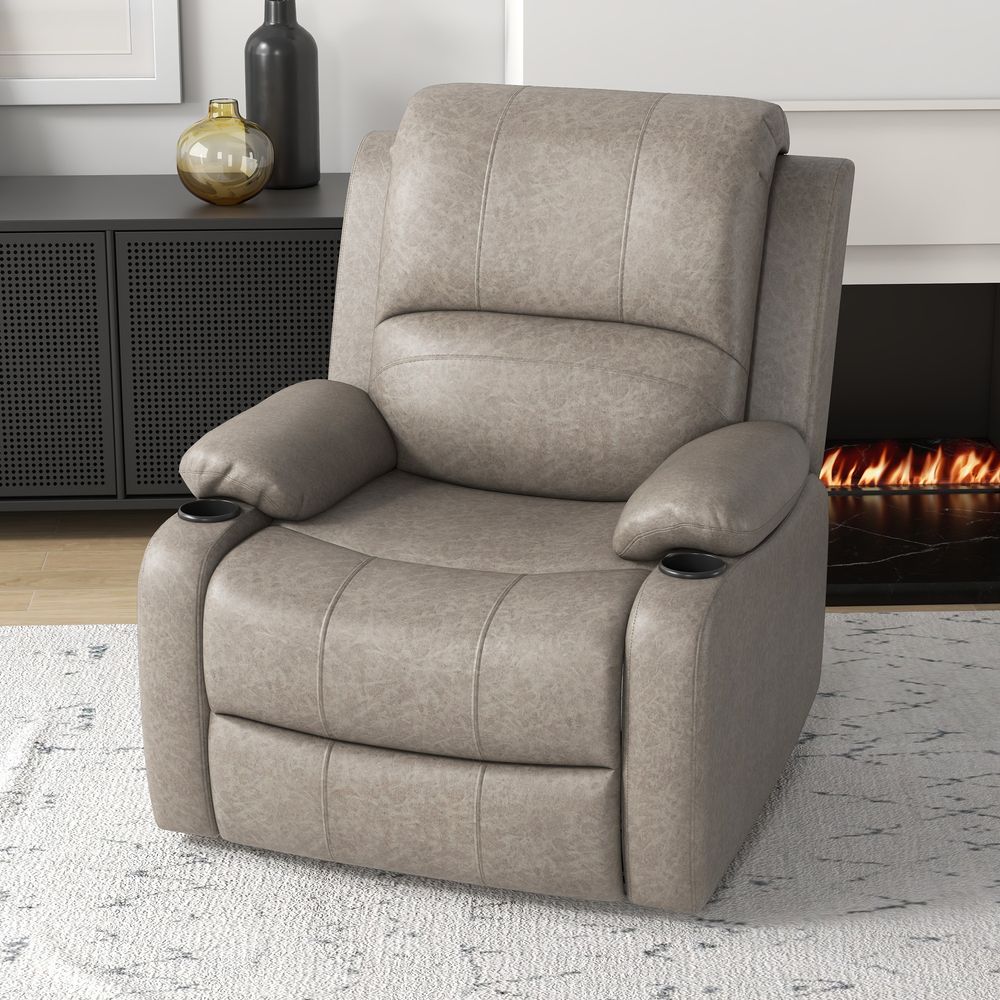 Recliner Armchair for Living Room with Built-in Cup Holder for Added Convenience