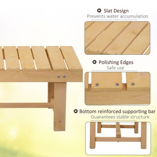 Rustic Fir Wood 2-Seater Patio Bench - Outdoor Elegance Awaits!