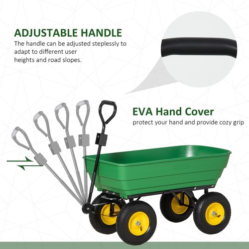 125L Heavy-Duty Garden Cart: Effortless Transport & Quick Dump Design