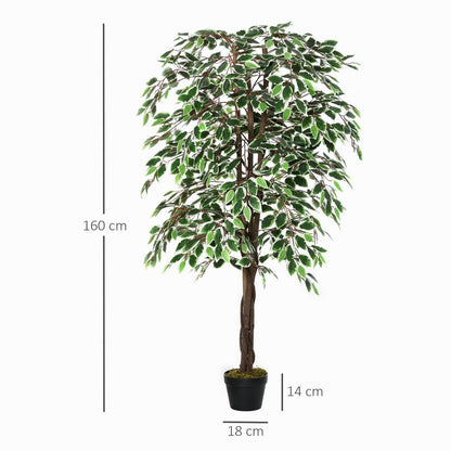 160cm Artificial Ficus Silk Tree with Nursery Pot for Stylish Home Decor