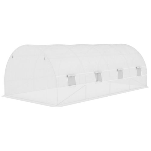 6x3x2m Greenhouse Replacement Cover ONLY for Tunnel Greenhouse White