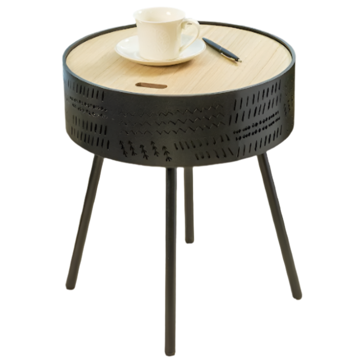 Lift-Top Round Side Table, Practical and Stylish