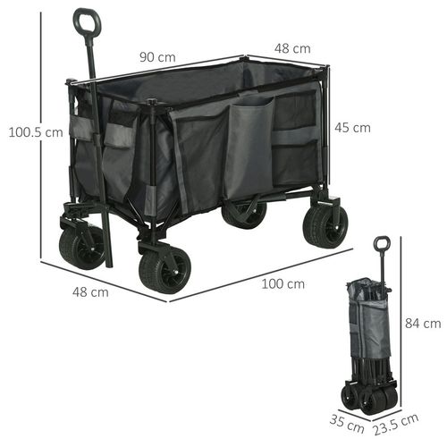 Versatile Folding Garden Trolley: Durable, Collapsible & Multi-Purpose!