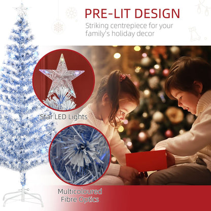 Artificial Fibre Optic Christmas Tree with 26 LED Lights for Festive Seasonal Decoration