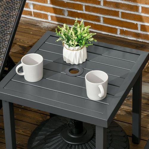 Versatile Garden Side Table with Umbrella Hole - Stylish & Sturdy