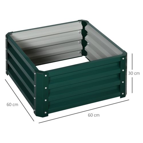 Set of 2 Durable Galvanised Raised Garden Planters - Easy Assembly!