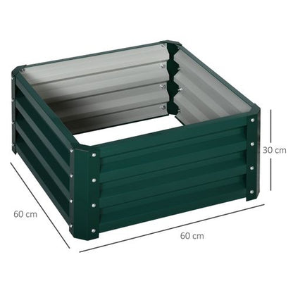 Set of 2 Durable Galvanised Raised Garden Planters - Easy Assembly!