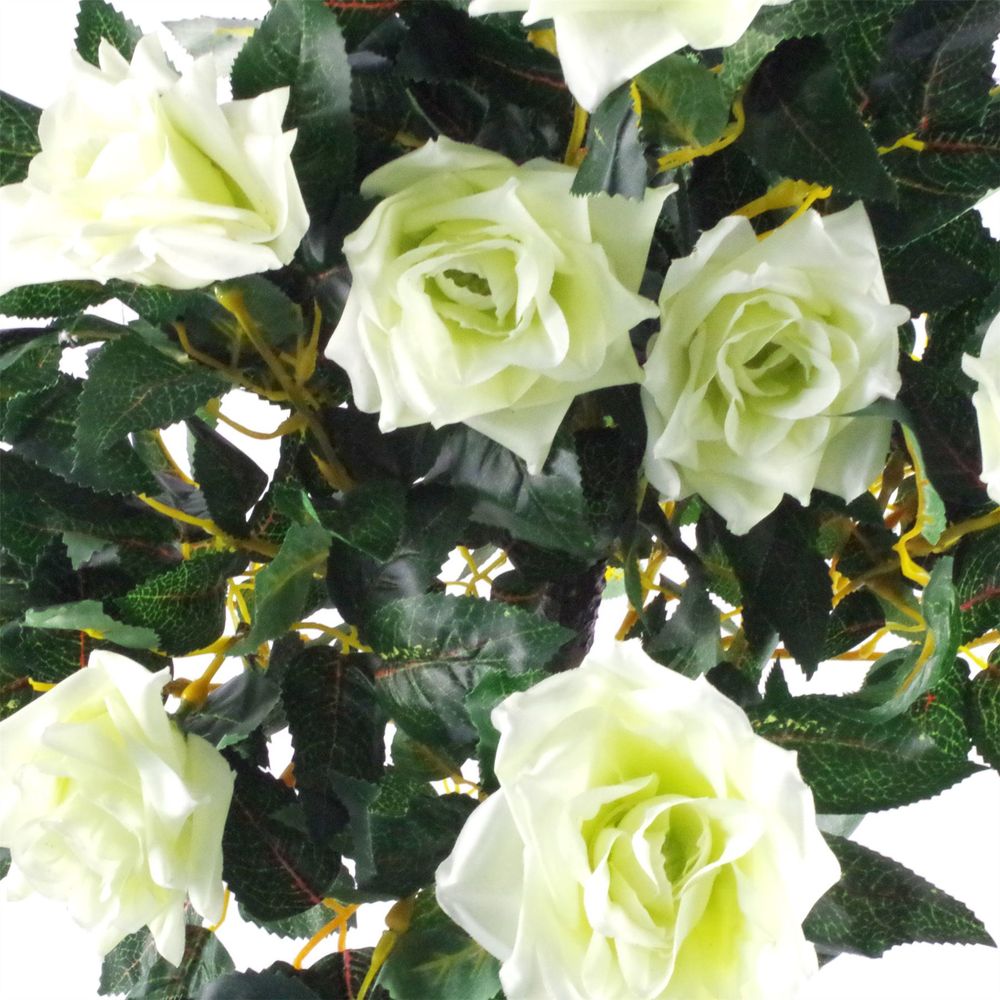 Artificial Cream Rose Tree with Twisted Vine Detail, 90cm (3ft) for Elegant Wedding Decor