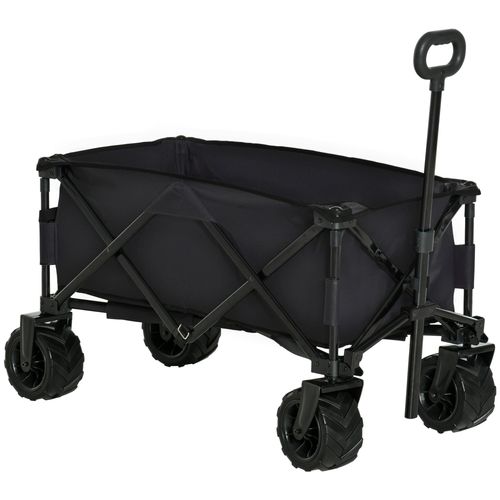 70kg Capacity Folding Beach Cart - Versatile Garden Trolley on Wheels