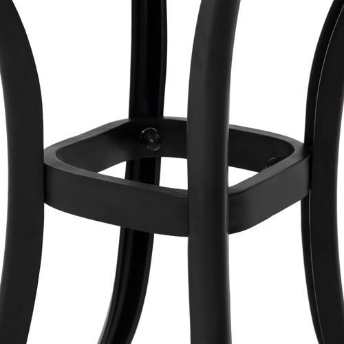 Elegant Cast Aluminium Bistro Table with Umbrella Hole - Black