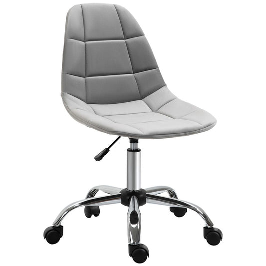 Grey Ergonomic Office Chair with Adjustable Height, Perfect for Home Office Comfort