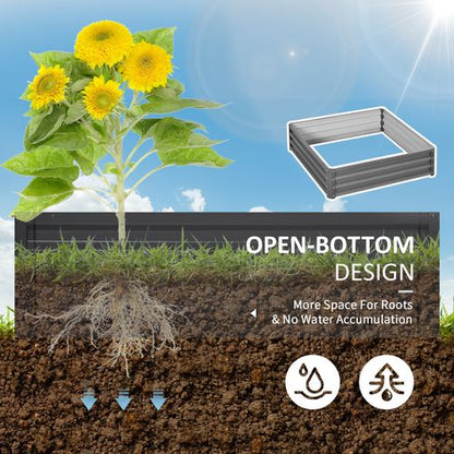 Metal Raised Garden Bed: Durable Steel Planter for Flowers & Veggies