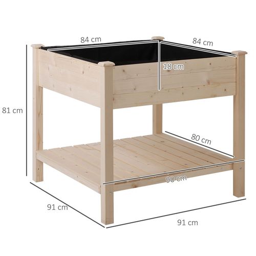 Stylish Elevated Garden Planter with Storage Shelf - Perfect for Any Space!