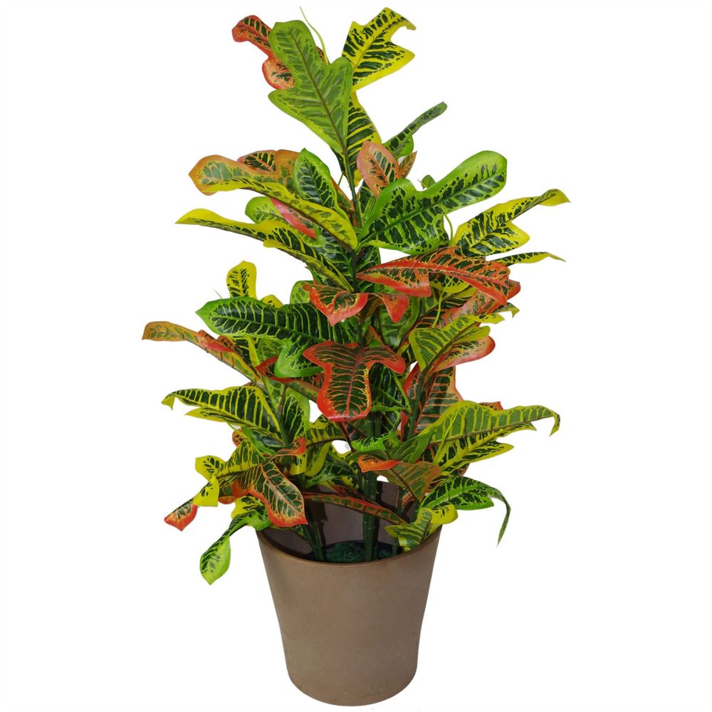 90cm Large Artificial Codiaeum Multicoloured House Plant