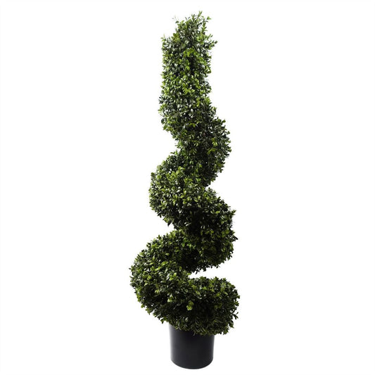 120cm UV Resistant Spiral Boxwood Tree - Elegant Outdoor Topiary