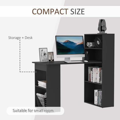 Black Computer Desk Measuring 120L x 55D x 120H cm, Stylish Addition to Any Office